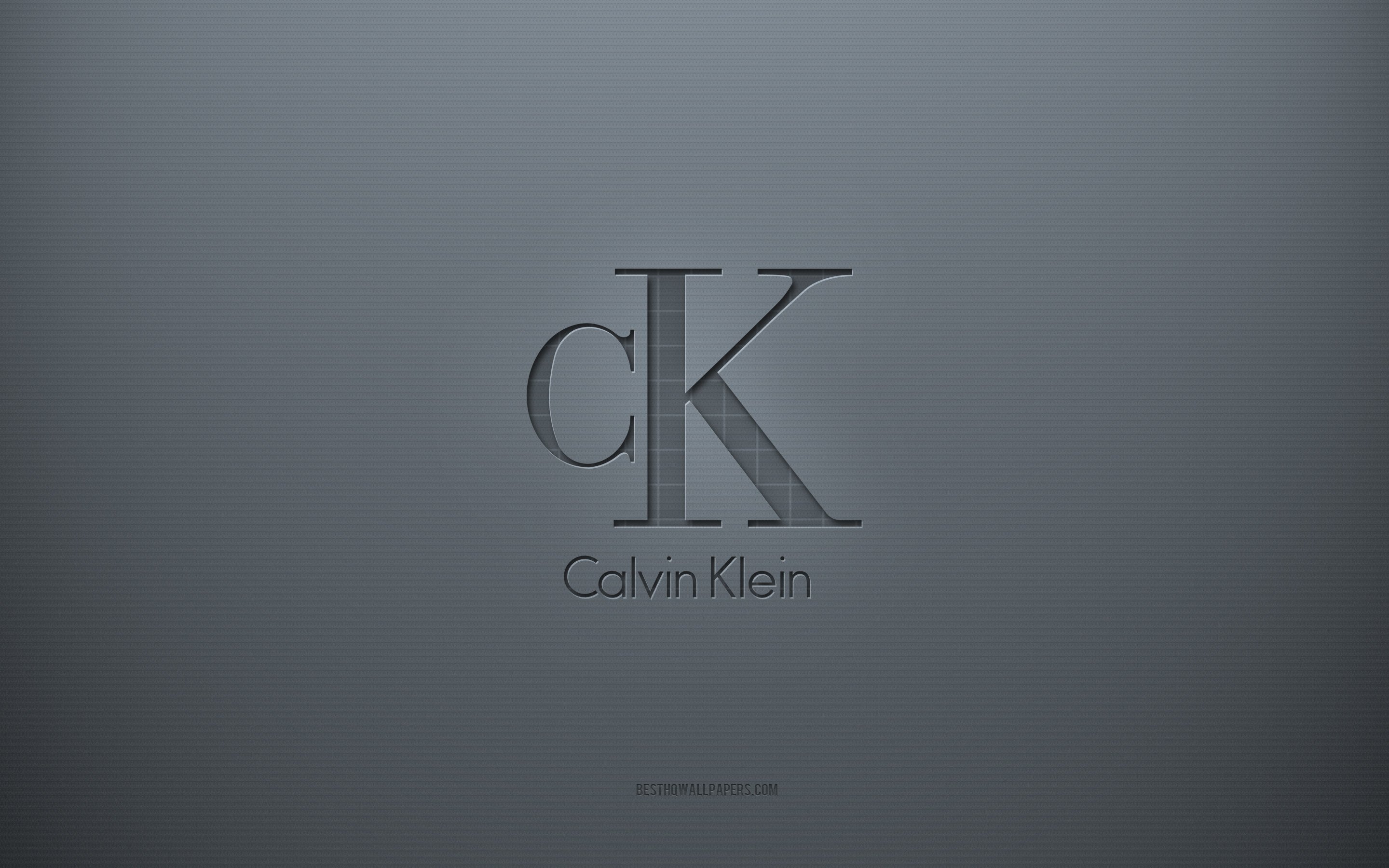 Download wallpapers Calvin Klein logo, gray creative background, Calvin ...