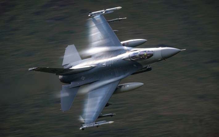 F-16C, General Dynamics F-16 Fighting Falcon, American fighter, US Navy, Usa, milit&#228;ra flygplan