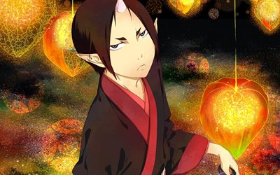 Hoozuki no Reitetsu, Hoozuki, ana karakter, Japon manga, Japon feneri, sanat