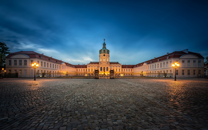 Charlottenburgin Palatsi, Berliini, ylellinen vanha palatsi, barokki, Saksa