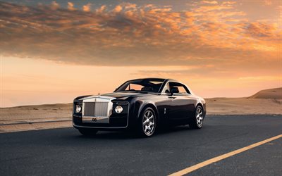 Rolls-Royce Sweptail, 4k, carretera, 2018 coches, coches de lujo, coupe, Rolls-Royce