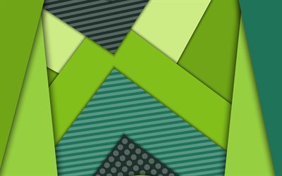 green abstraction, green lines, material design, android