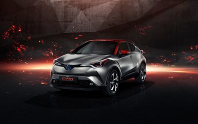 4k, Toyota C-HR Hy-Power Concept, 2017 cars, crossovers, Toyota C-HR, japanese cars, Toyota