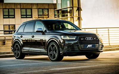 ABT, tuning, 4k, Audi SQ7, 2018 cars, crossovers, black SQ7, german cars, Audi