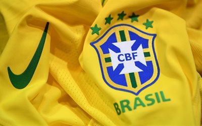 Brazil national football team, logo, emblem, T-shirt, uniform, Brazil, football