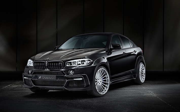 BMW X6M, هامان, F86, 2018, الخارجي, الرياضية الفاخرة ذات الدفع الرباعي, ضبط X6, الأسود الجديد X6M, السيارات الألمانية, BMW