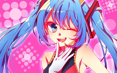 Hatsune Miku, Kimagure Mercy, Vocaloid, girl with blue hair, Miku Hatsune, Vocaloid Characters, manga, fan art