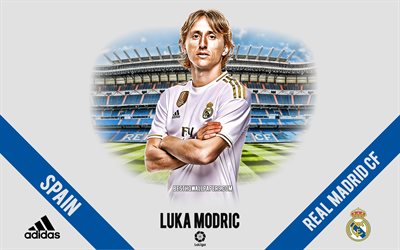 Luka Modric, Real Madrid, portrait, Croatian footballer, midfielder, La Liga, Spain, Real Madrid footballers 2020, football, Santiago Bernabeu