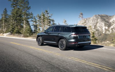 2020, Lincoln Aviator, rear side view, exterior, luxury new SUV, new gray Aviator, american cars, Lincoln