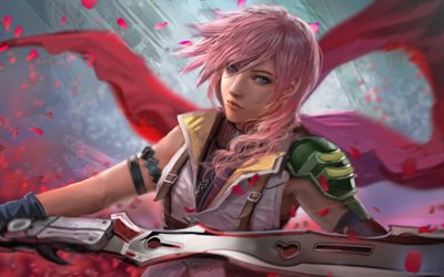 Lightning, female characters, Final Fantasy XIII, protagonist, Final Fantasy, Raitoningu, Claire Farron