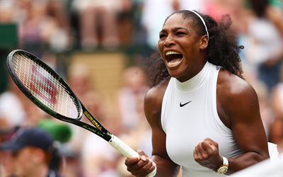 Serena Williams, de estados UNIDOS, pista de tenis, tenista Estadounidense, retrato, WTA