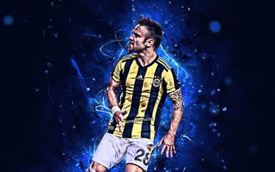 Mathieu Valbuena, match, Fenerbahce FC, french footballers, soccer, Valbuena, Turkish Super Lig, neon lights