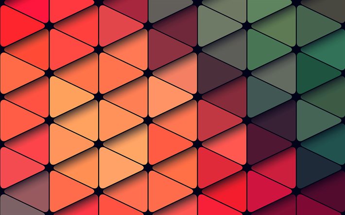 trianglar m&#246;nster, 4k, geometriska former, bakgrund med trianglar, geometriska texturer, trianglar, geometriska m&#246;nster