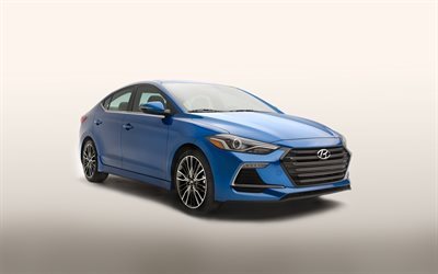 Hyundai Elantra, Sport, _2017, sedan, sininen Hyundai, sininen Elantra
