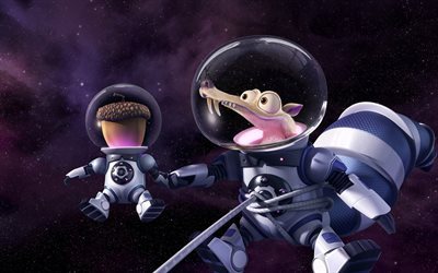 Ice Age 5, 2016, Collision Course, squirrel, astronaut