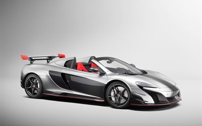 McLaren MSO R Coupe, 2017, sports coupe, racing supercar, silver McLaren, British cars, McLaren
