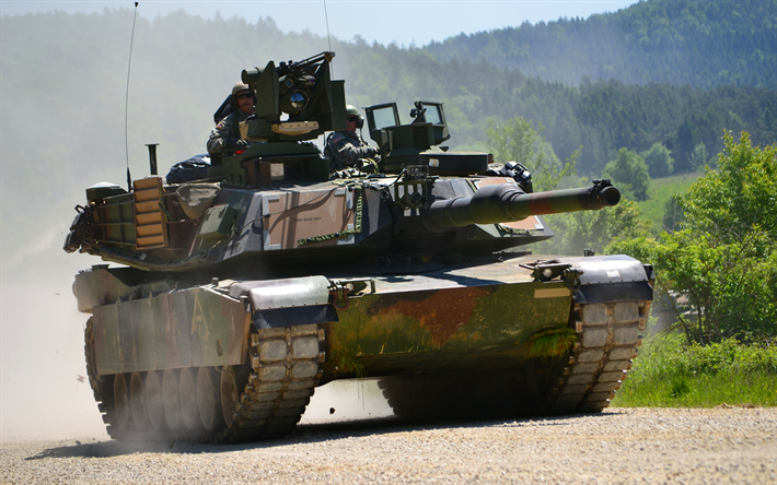 M1 Abrams, 4k, les r&#233;servoirs, les M1A2 SEP V2, chars de combat, v&#233;hicules blind&#233;s