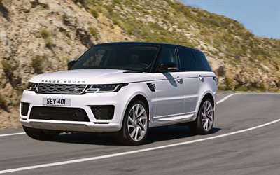 Range Rover Sport, 4k, 2017 araba, yol, SUV, l&#252;ks otomobil, Range Rover, Land Rover