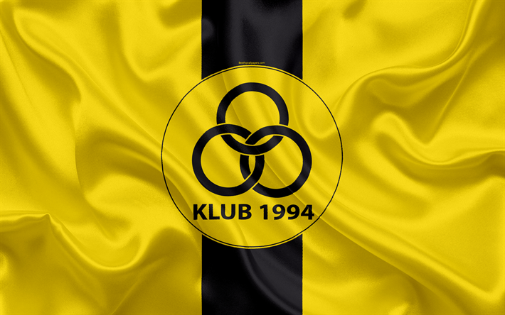 Horsens fc, 4K, Danish football club, emblem, logo, Danish Super League, football, Horsens, Denmark, silk texture