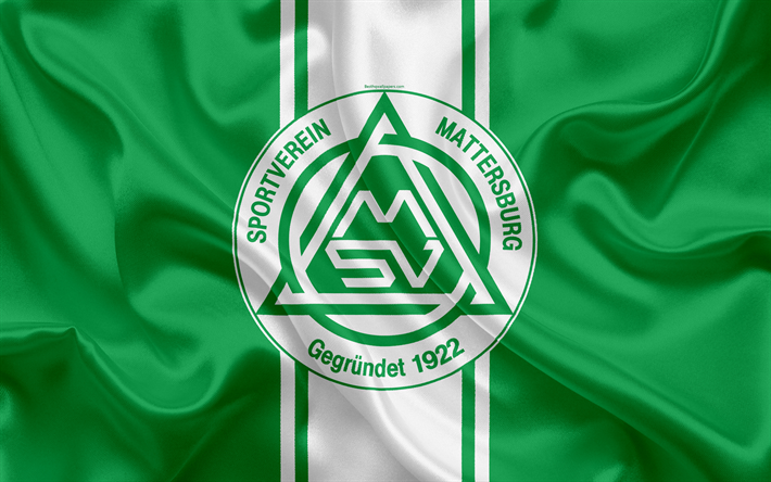 Mattersburg FC, 4k, Austrian football club, emblem, logo, Austrian Bundesliga, Austrian football championship, football, Mattersburg, Austria, silk texture