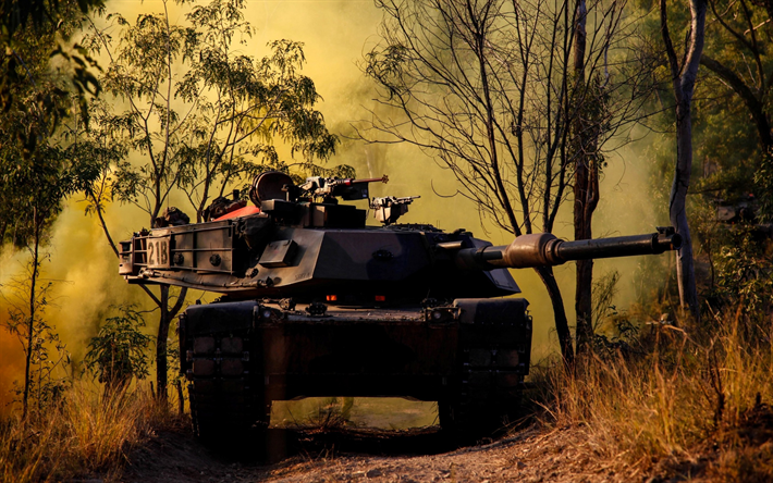 M1A1 Abrams, 4k, carri armati Abrams battle tank, blindati