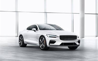 2020 Kutupyıldızı P1, 2018, Volvo Gerektirmektedir Coupe, beyaz spor araba, İsve&#231; arabalar, l&#252;ks arabalar, Volvo