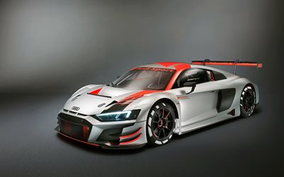 Audi R8 LMS GT3, 2019, racing bil, tuning R8, bakre spoiler, aerodynamisk kit, Audi