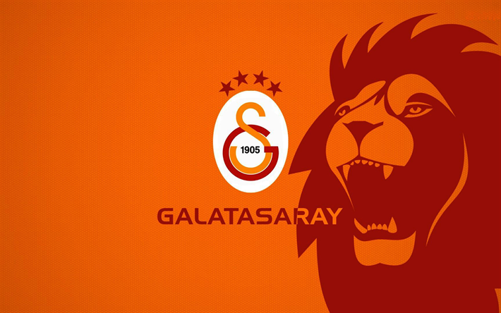 Galatasaray FC, minimal, lejon, Super League, fan art, kreativa, Turkish football club, emblem, fotboll, Galatasaray SK