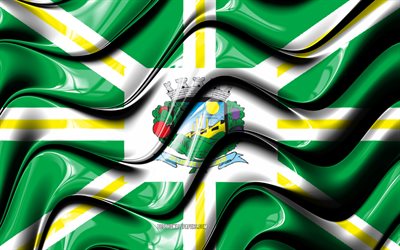 Valinhos Flagga, 4k, St&#228;der i Brasilien, Sydamerika, Flaggan i Valinhos, 3D-konst, Valinhos, Brasilianska st&#228;der, Valinhos 3D-flagga, Brasilien