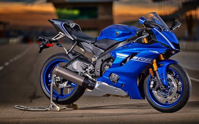Yamaha YZF-R6, blue motorcycle, 2019 bikes, superbikes, 2019 Yamaha YZF-R6, japanese motorcycles, Yamaha