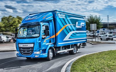 DAF LF 150, street, 2019 trucks, cargo, trasporto, 2019 DAF LF, CAMION, DAF, HDR