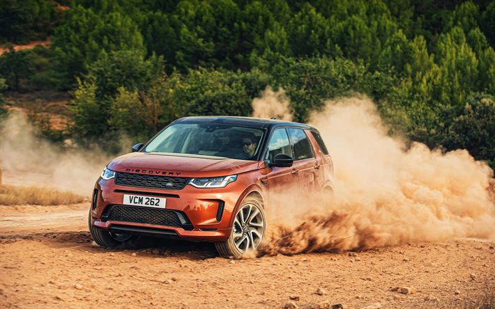 Land Rover Discovery Sport, 4k, drift, 2019 cars, L550, offroad, 2019 Land Rover Discovery Sport, Land Rover