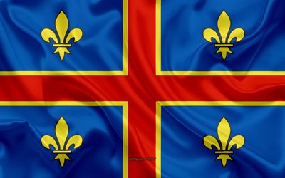 Clermont-Ferrand Flagga, 4k, siden konsistens, silk flag, Franska staden, Clermont-Ferrand, Frankrike, Europa, Flaggan i Clermont-Ferrand, flaggor av franska st&#228;der