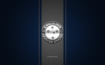 Cruzeiro EC, Brazilian football club, Serie A, logo Blu, Blu contesto in fibra di carbonio, calcio, Belo Horizonte, in Brasile, il Cruzeiro logo, Cruzeiro Esporte Clube