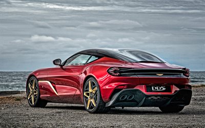 Aston Martin DBS GT Zagato, 2020, rear view, exterior, red sports coupe, British luxury cars, Aston Martin
