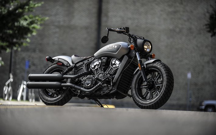 Indian Scout, 2019, luxo em preto fosco motocicleta, americana de motocicletas, Indiana