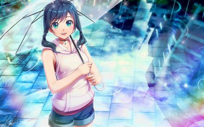 Amano Hina, Weathering With You, manga, Makoto Shinkai, protagonist, Hina Amano