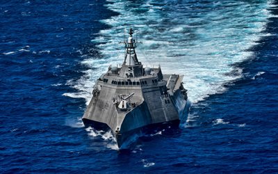 4k, USS Coronado, LCS-4, littoral combat ships, United States Navy, US army, battleship, LCS, US Navy, Independence-class