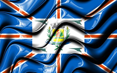 araguari flagge, 4k, st&#228;dte von brasilien, s&#252;d-amerika, die flagge der araguari, 3d-kunst, araguari, brasilianische st&#228;dte, araguari 3d flagge, brasilien