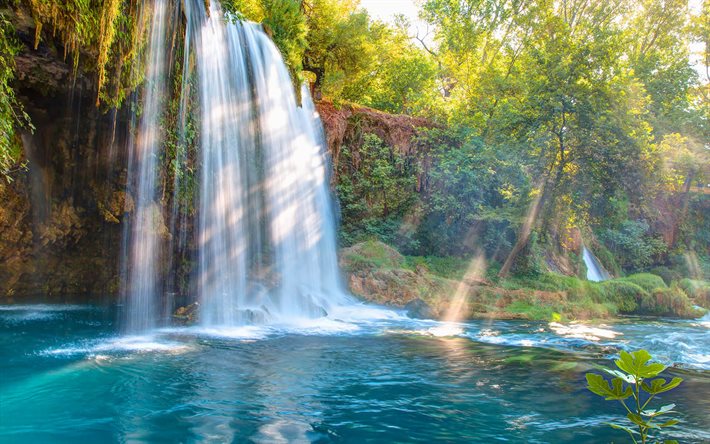 Kursunlu vattenfall, Antalya, vattenfall, sj&#246;, sommar, turism, Turkiet