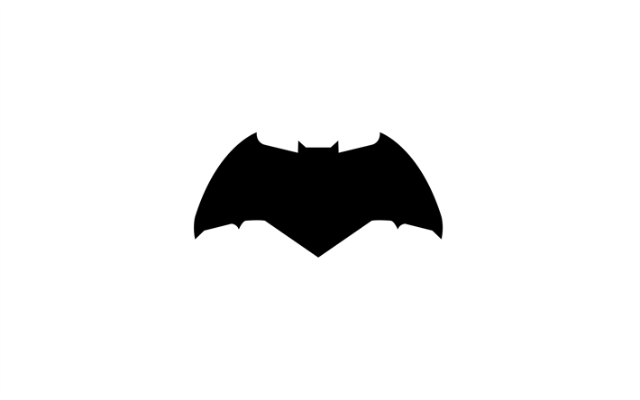 باتمان, 4k, خارقة, الحد الأدنى, باتمان شعار, خلفية بيضاء