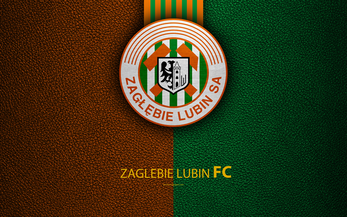 Zaglebie Lubin FC, 4k, fotboll, emblem, logotyp, Polska football club, l&#228;der konsistens, Ekstraklasa, Lubin, Polen, Polsk Fotboll-Vm