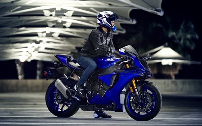 Yamaha YZF-R1, 4k, 2018 polkupy&#246;r&#228;&#228;, EICMA 2017, sportsbikes, Team Yamaha, superbike, Yamaha