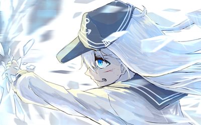 Hibiki, siniset silm&#228;t, Kancolle, sirpaleita, manga, Kantai Kokoelma