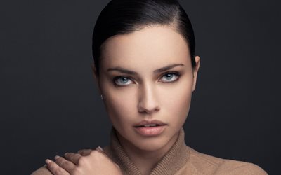Adriana Lima, retrato, rosto, sess&#227;o de fotos, top model brasileira, brasileiro celebridades, modelo de moda