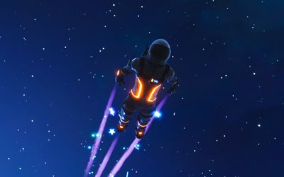 Sombre Voyager, ciel, Fortnite, les personnages, les jeux de 2018, Fortnite Battle Royale