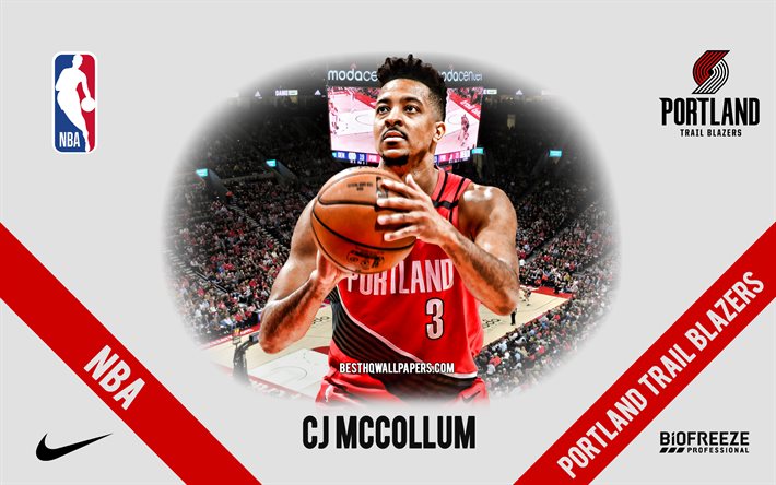 CJ McCollum, Orlando Magic, Amerikan Basketboloyuncusu, NBA, portre, ABD, basketbol, Amway Center, Orlando Magic logosu