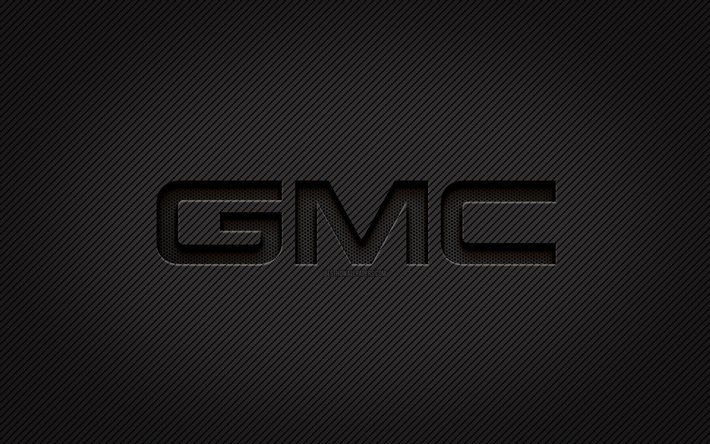 Download wallpapers GMC carbon logo, 4k, grunge art, carbon background,  creative, GMC black logo, cars brands, GMC logo, GMC for desktop free.  Pictures for desktop free