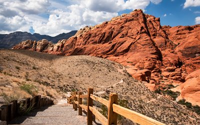 Büyük Kanyon, kırmızı kayalar, kumlu kayalar, dağlar, dağ manzarası, Nevada, ABD