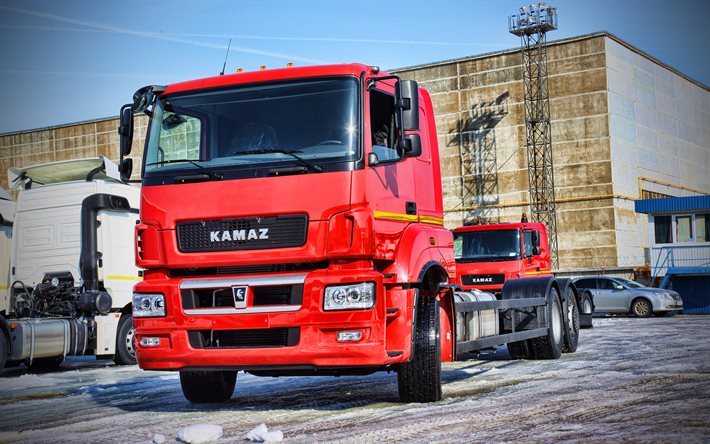 KamAZ-T2640, 4k, lastbilstraktorer, 2021 lastbilar, LKW, godstransport, ryska lastbilar, KamAZ-65208-1001-87, HDR, KamAZ